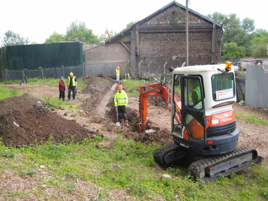 Line clearance at former Canal Company warehouse